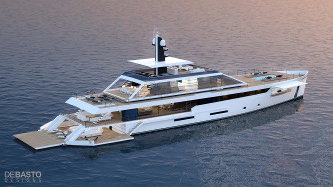 55m motor yacht Quartz concept