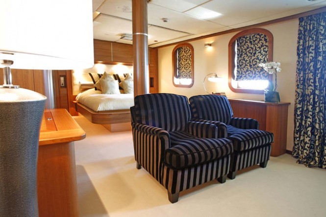 Accommodation aboard Sherakhan yacht