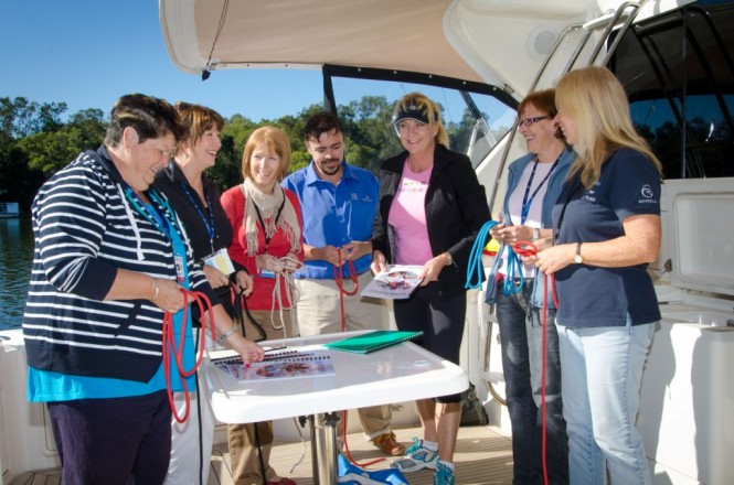 Anchoring line work rafting and mooring workshop has attracted a great amount of interest at the 2013 Festival