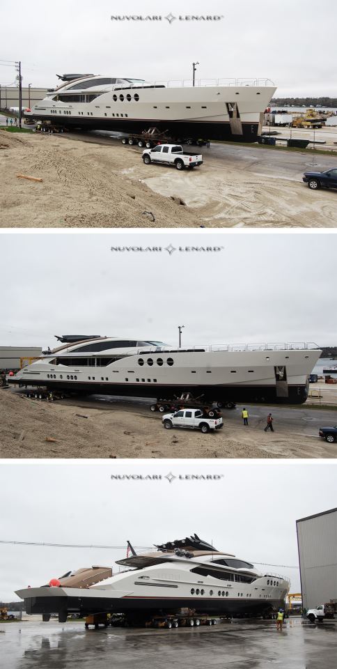 Luxury motor yacht Lady M at launch