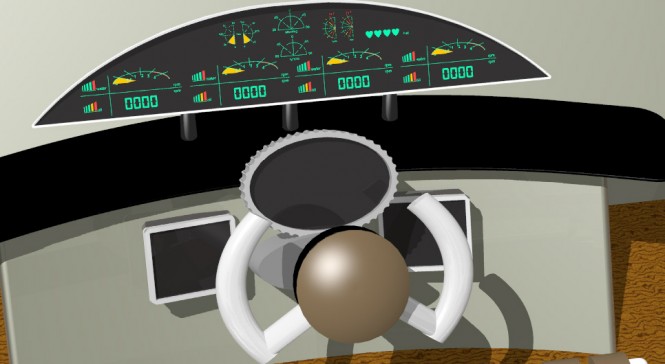 Luxury yacht F969 Arrow concept - Pilotage Area