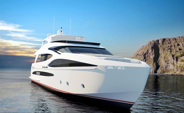 Luxury yacht RP102 by Horizon - front view