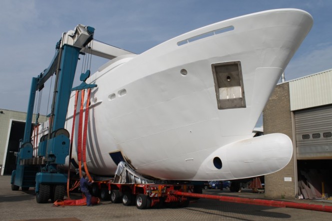 Moonen 100 superyacht YN195 under construction at Moonen Shipyards