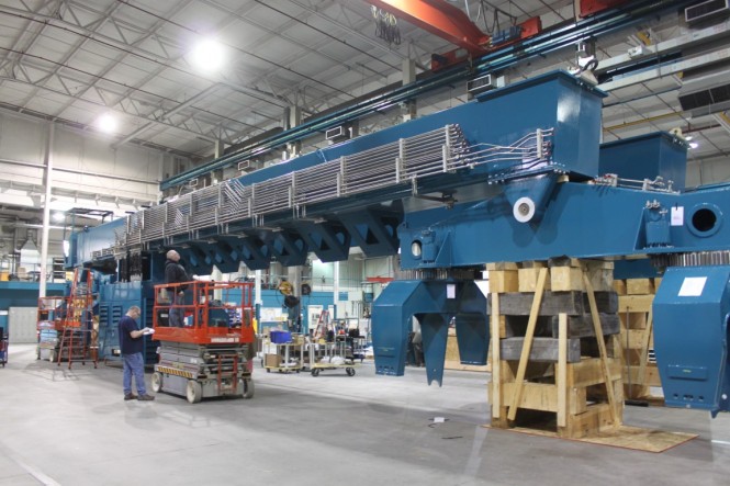 Newport Shipyards new 500 MT Travelift being built at Marine Travelift in Sturgeon Bay, WI