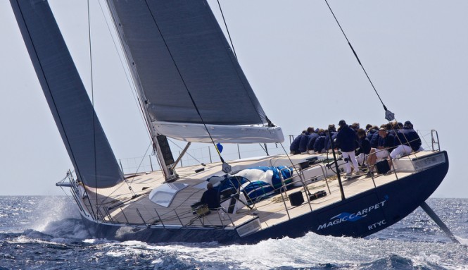 One of the 2013 Southern Spars projects - WallyCento superyacht Magic Carpet 3 - Photo by J. Renedo
