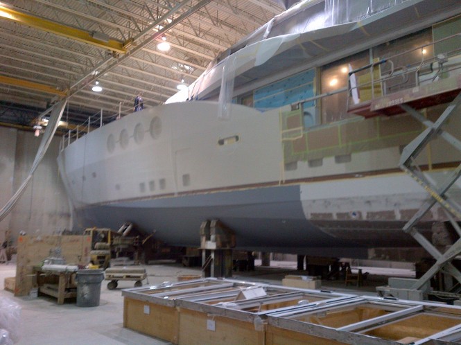 PJ210 hull number 1 superyacht Lady M built by Palmer Johnson with design by Nuvolari Lenard - Image courtesy of DuraShield Marine