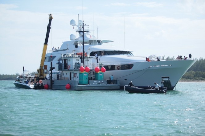 Superyacht Arianna during the video shoot