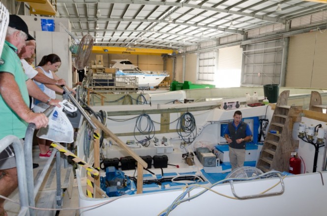 Take a full factory tour of the largest boat building facility in the southern hemisphere