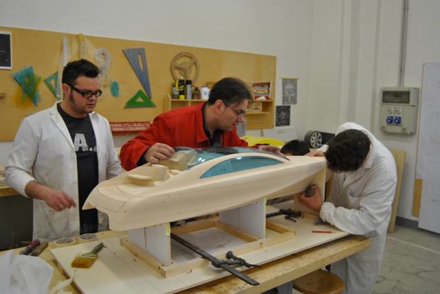 Works on the Silver Arrows' GRANTURISMO superyacht tender concept model