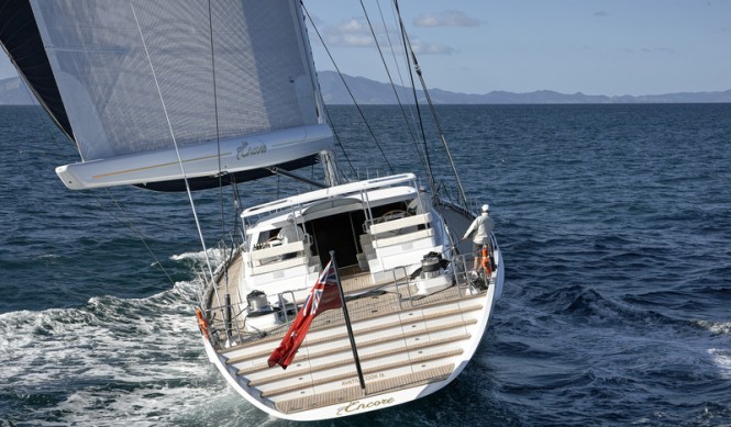 AY45 superyacht Encore - aft view