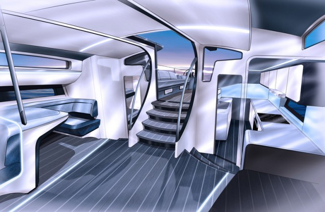 Luxury yacht Infiniti 100S - Saloon Aft