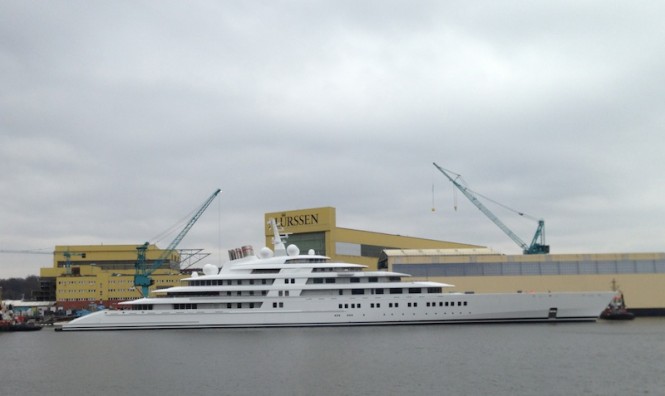 180m Azzam yacht by Lurssen - Photo by Klaus Jordan