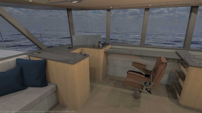 Dashew FPB 78 Yacht - Navigation Desk