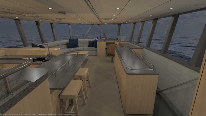 Dashew luxury yacht FPB 78 - Interior