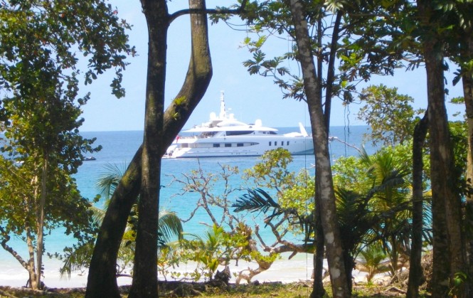 Megayacht at Red Frog Beach