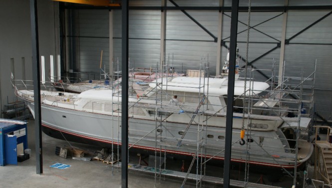 Mulder 73 Wheelhouse Yacht Float at Mulder Shipyard