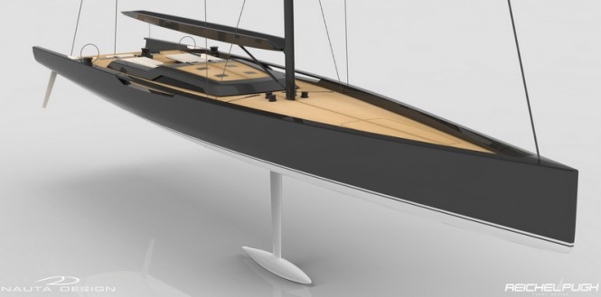 Sailing yacht REICHEL PUGH - NAUTA 155' concept - upview