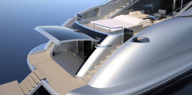 Superyacht ISA 140 - beach area