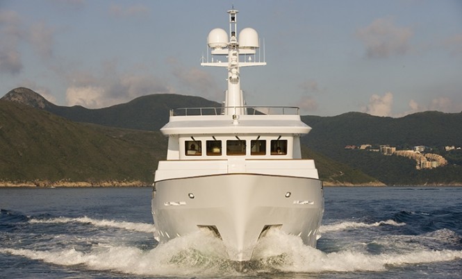 Superyacht Relentless - front view Photo by N. Rabinowitz