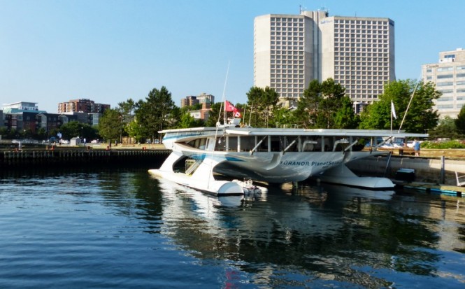 PlanetSolar in Halifax, Canada - Photo credit to PlanetSolar