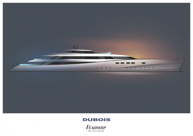 90m mega yacht P0513 concept designed by Dubois for Feadship