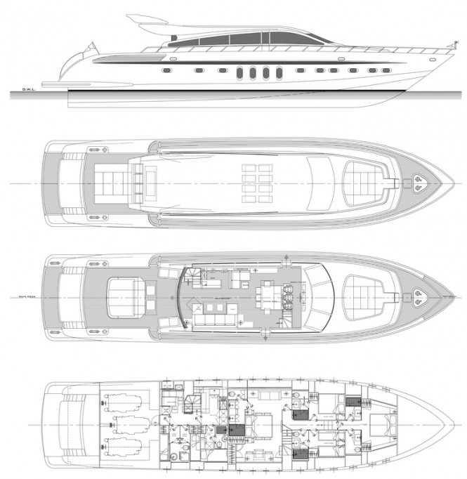 Azul 31 Yacht Special K - Layout