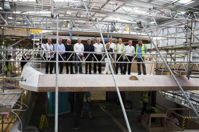 Eddie Jordan and the Sunseeker 155 Yacht Team