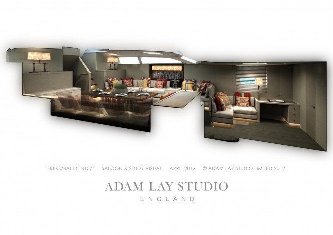 INUKSHUK yacht -  Saloon & Study