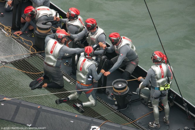 Luna Rossa Challenge 2013 Team in action