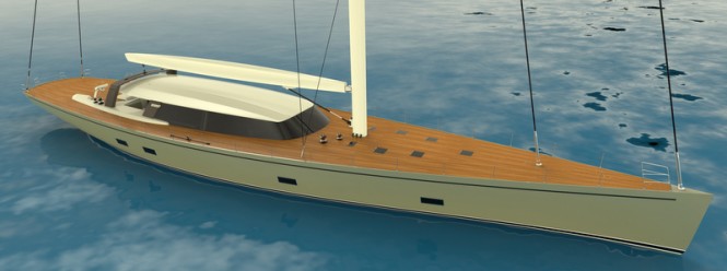 New 120-foot sailing yacht Ks 120 Raised Deck concept by Ks Yachts
