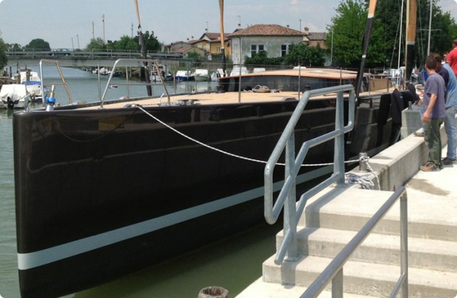 New Solaris 72 Classic Yacht Karma on the water