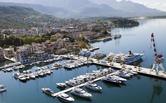 Porto Montenegro - a luxury superyacht marina positioned in the beautiful Mediterranean yacht charter destination - Montenegro