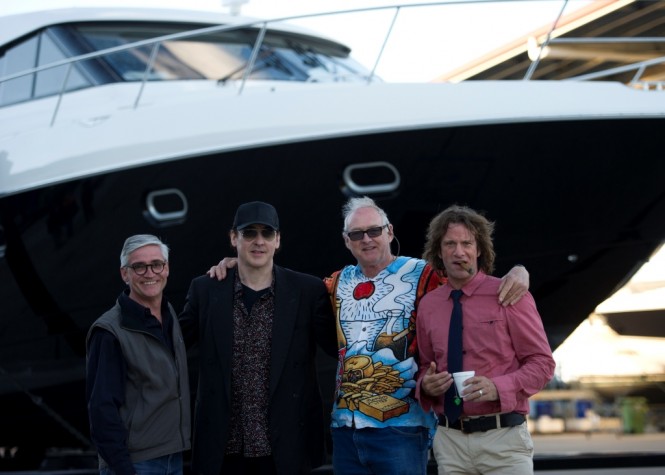 Riviera's Stephen Milne with John Cussack director Brian Trenchard-Smith and Thomas Jane