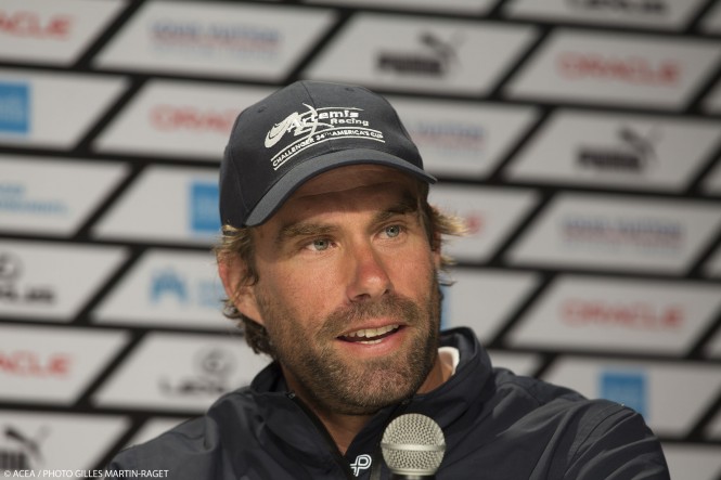 34th America's Cup - Louis Vuitton Cup - Race Day 13 - End of Round Robin press conference - Ian Percy (Artemis Racing)