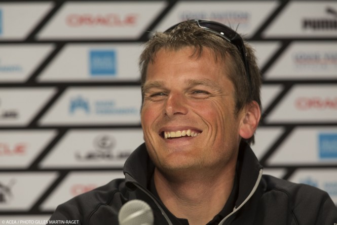 34th America's Cup - Louis Vuitton Cup - Race Day 13 - End of Round Robin press conference - Dean barker (ETNZ)