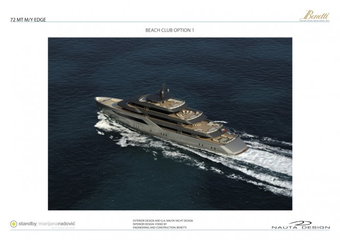 Benetti Nauta EDGE 72 motoryacht - Beach Club Option 1