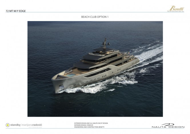Benetti Nauta Motor Yacht EDGE 72 - Beach Club Option 1