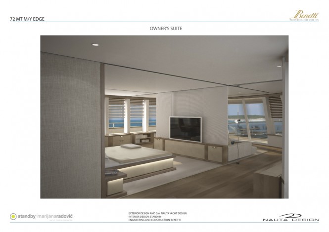 EDGE 72 yacht concept by Nauta Yachts for Benetti - Owner's Suite