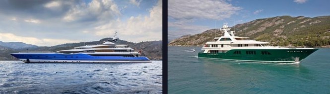 Feadship mega yacht MADAME GU and superyacht SEA OWL - both designed by Andrew Winch