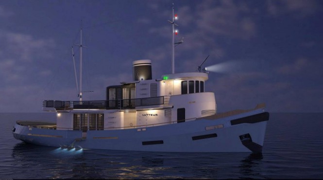 Le Lutteur Yacht by night