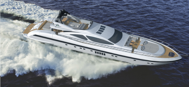 Mangusta 132 yacht from the Overmarine Groups Mangusta Maxi Open yacht range