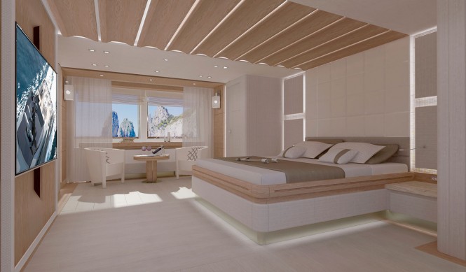 Motor yacht Columbus 40m Sport Hybrid - Owners Cabin