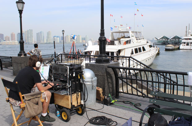 'Persons of Interest' films at Dennis Conner's North Cove using superyacht Justine