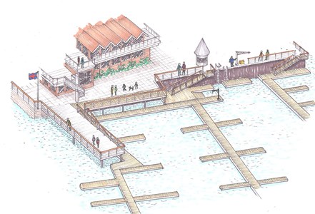 Prince Phillip Yacht Haven - Royal Southern & RAF Yacht Club Drawing