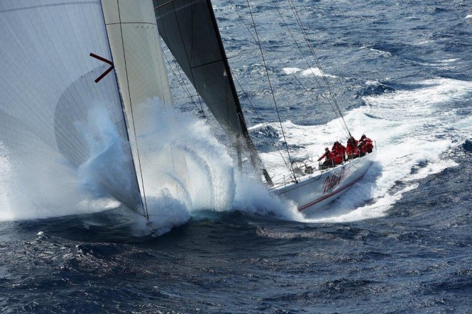 Supermaxi yacht Wild Oats XI - Photo credit to Brett Costello lr