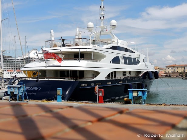 Swan Yacht - aft view