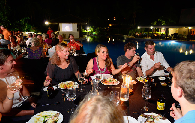 The Oyster World Rally Party at Musket Cove Resort in Fiji