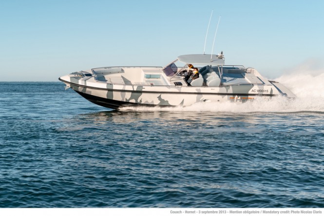 Hornet 1300 superyacht tender at full speed