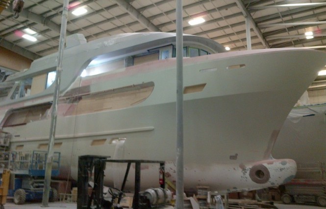Luxury explorer yacht Blood Baron in build