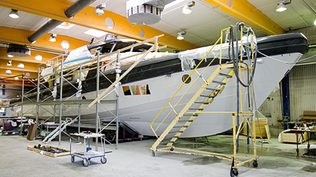 Luxury motor yacht Rupert 80 under completion at Rupert Marine in Sweden